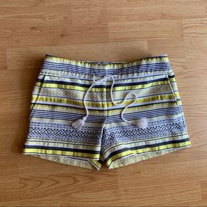 LOFT Riviera Shorts Yellow / Gold Striped Size 0🌿